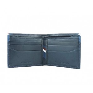 [新登場]Tommy Hilfiger Men's Leather Double Billfold Passcase Wallet & Valet